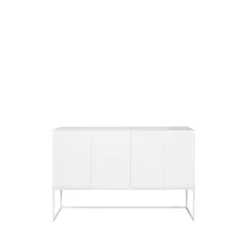 Kilt Light 137 table d'appoint, white, 3 portes