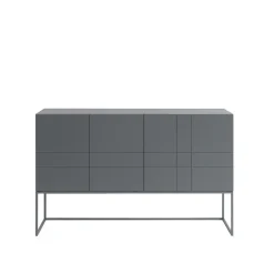 Kilt Light 137 table d'appoint, storm grey, 3 portes