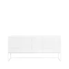 Kilt Light 180 table d'appoint, white, 3 portes, 2 tiroirs