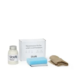 Kit d'entretien avec huile blanche Stolab, huile blanche, 250 ml, pour le chêne