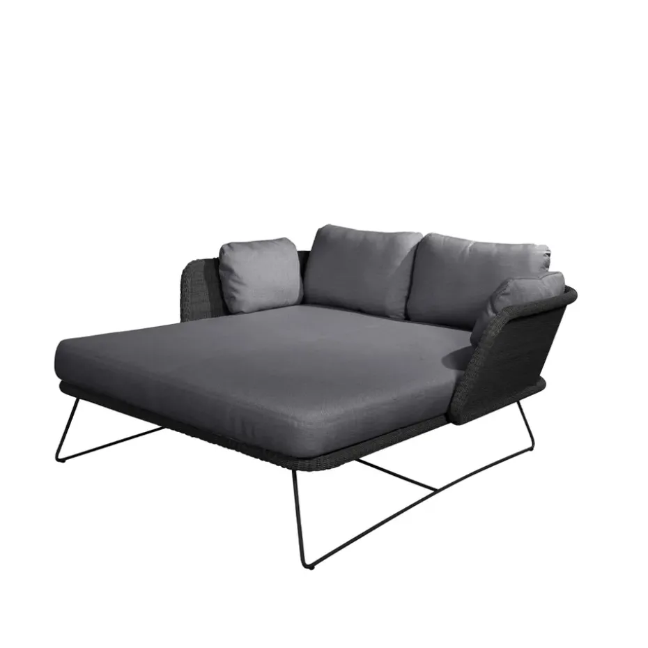 Lit de jour Horizon, Cane-Line Natté grey, pied noir