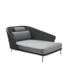 Lit de jour Mega, Graphic, gauche, incl. coussins gris