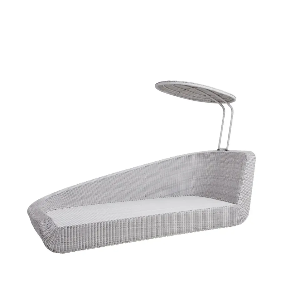 Lit de jour Savannah, White grey, Droit