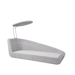 Lit de jour Savannah, White grey, gauche