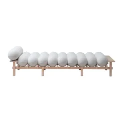 Lit de repos Dag, Hêtre-Barnum bouclé 01 Off white