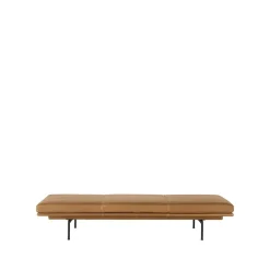 Lit de repos Outline, Refine leather cognac-Black