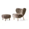 Little Petra VB1 fauteuil et pouf ATD1, Chêne blanchi huilé- Sahara