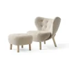 Little Petra VB1 fauteuil et pouf ATD1, Chêne huilé blanc-Karakorum