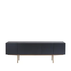 Luc Deluxe 200 table d'appoint, char grey, pieds p4, calcaire