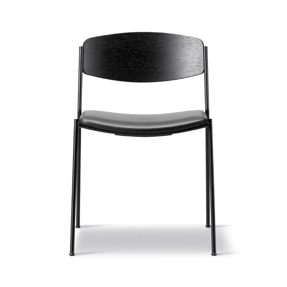 Lynderup 3081 chaise, Cuir omni 301-noir