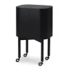 Meuble-bar Loud sur roues, Noir