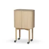 Meuble-bar Loud sur roues, Light oiled oak