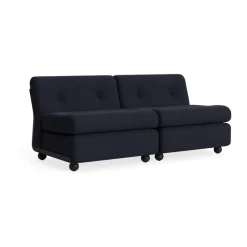 Module de canapé Amanta, Anthracite-turf blue red mélange, 2-places