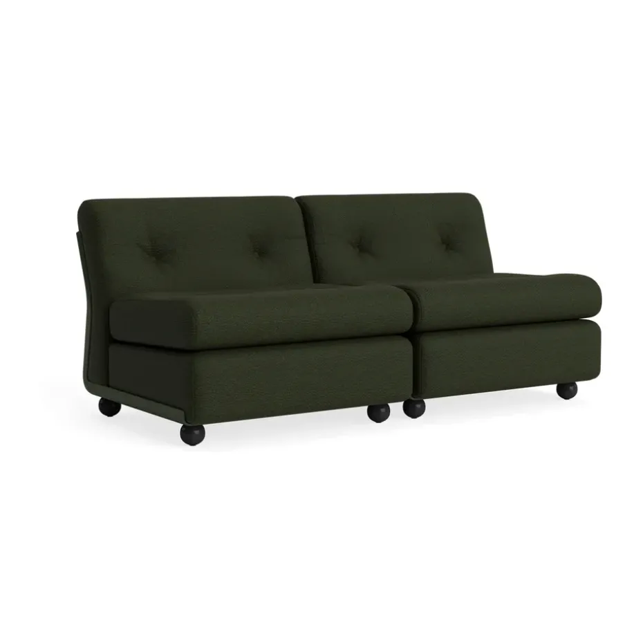Module de canapé Amanta, Bottle green-maglia dark green, 2-places
