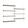 Moebe wall shelving ws.115.2, Chêne fumé-blanc