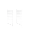 Montant d'étagère String, blanc, 85x30 cm, lot de 2