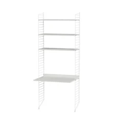 Montant d'étagère String, blanc, 200x30 cm, lot de 2