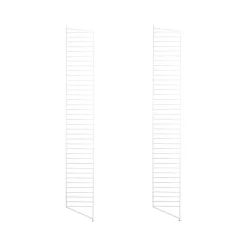 Montant d'étagère String, blanc, 200x30 cm, lot de 2
