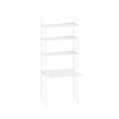Montant d'étagère String, blanc, 200x30 cm, lot de 2