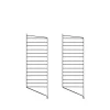 Montant d'étagère String, noir, 85x30 cm, lot de 2
