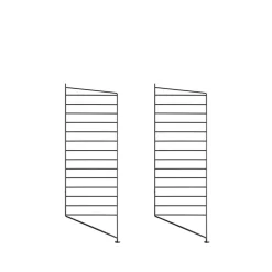Montant d'étagère String, noir, 85x30 cm, lot de 2