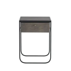 Nati Tati Drawer table de chevet, char grey, chêne fumé