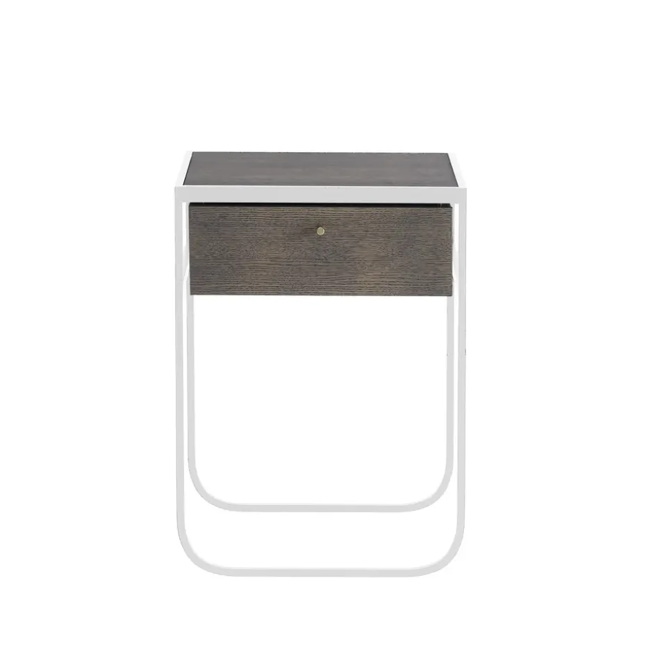 Nati Tati Drawer table de chevet, white, chêne fumé