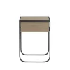 Nati Tati Drawer table de chevet, char grey, chêne laqué blanc