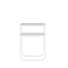 Nati Tati High table console, marbre carrara, support blanc