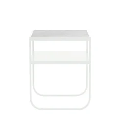 Nati Tati table de chevet, marble blanc, support white