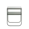 Nati Tati table de chevet, marbre blanc, support green khaki
