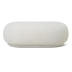 Ottomane Rico, Bouclé blanc cassé