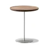 Pal 6755 table d'appoint, Noyer-acier brossé-Ø44 cm