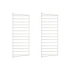 Panneau mural String, Beige, 75x30 cm, lot de 2