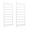 Panneau mural String, Blanc, 50x20 cm, lot de 2