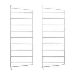 Panneau mural String, Blanc, 50x20 cm, lot de 2