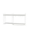Panneau mural String, Blanc, 75x30 cm, lot de 2