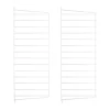 Panneau mural String, Blanc, 75x30 cm, lot de 2