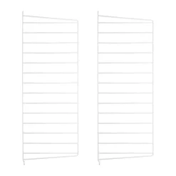 Panneau mural String, Blanc, 75x30 cm, lot de 2