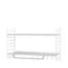 Panneau mural String, Blanc, 50x30 cm, lot de 2