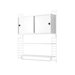 Panneau mural String, Blanc, 50x30 cm, lot de 2