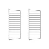 Panneau mural String, Noir, 75x30 cm, lot de 2