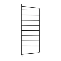 Panneau mural String, Noir, 50x20 cm, lot de 1