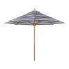 Parasol Hisshult Ø270 cm, Blue stripe-teak
