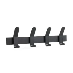Patère A-Rack, black, 4 crochets