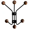 Patère Bill XS, Noir-marron foncé
