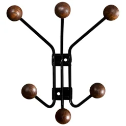 Patère Bill XS, Noir-marron foncé