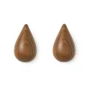 Patère Dropit Lot de 2 noyer, Petit