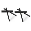 Patère en bois Normann Sticks, noir lot de 2