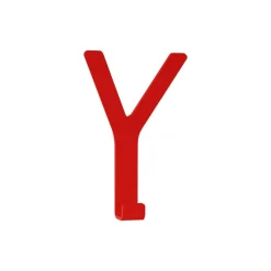 Patère en forme de Y Maxi, rouge